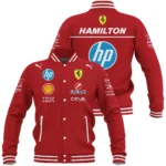 Lewis Hamilton Scuderia Ferrari F1 Baseball Jacket BLFRR5425A1LH
