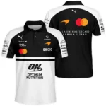 2026 McLaren F1 Teamwear For Fans Polo Shirt BLMCL25126A2PL - White - Racing Lifestyle Clothing