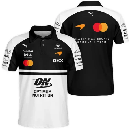 2026 McLaren F1 Teamwear For Fans Polo Shirt BLMCL25126A2PL - White - Racing Lifestyle Clothing