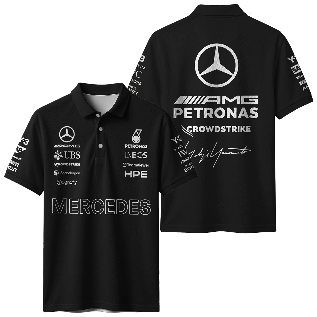 2026 Y-3 x Mercedes F1 Teamwear - Polo Shirt BLMER18326A3PL