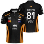 2026 Oscar Piastri McLaren F1 Teamwear Polo Shirt BLOP26226A1PL - Orange - Formula Racing Apparel