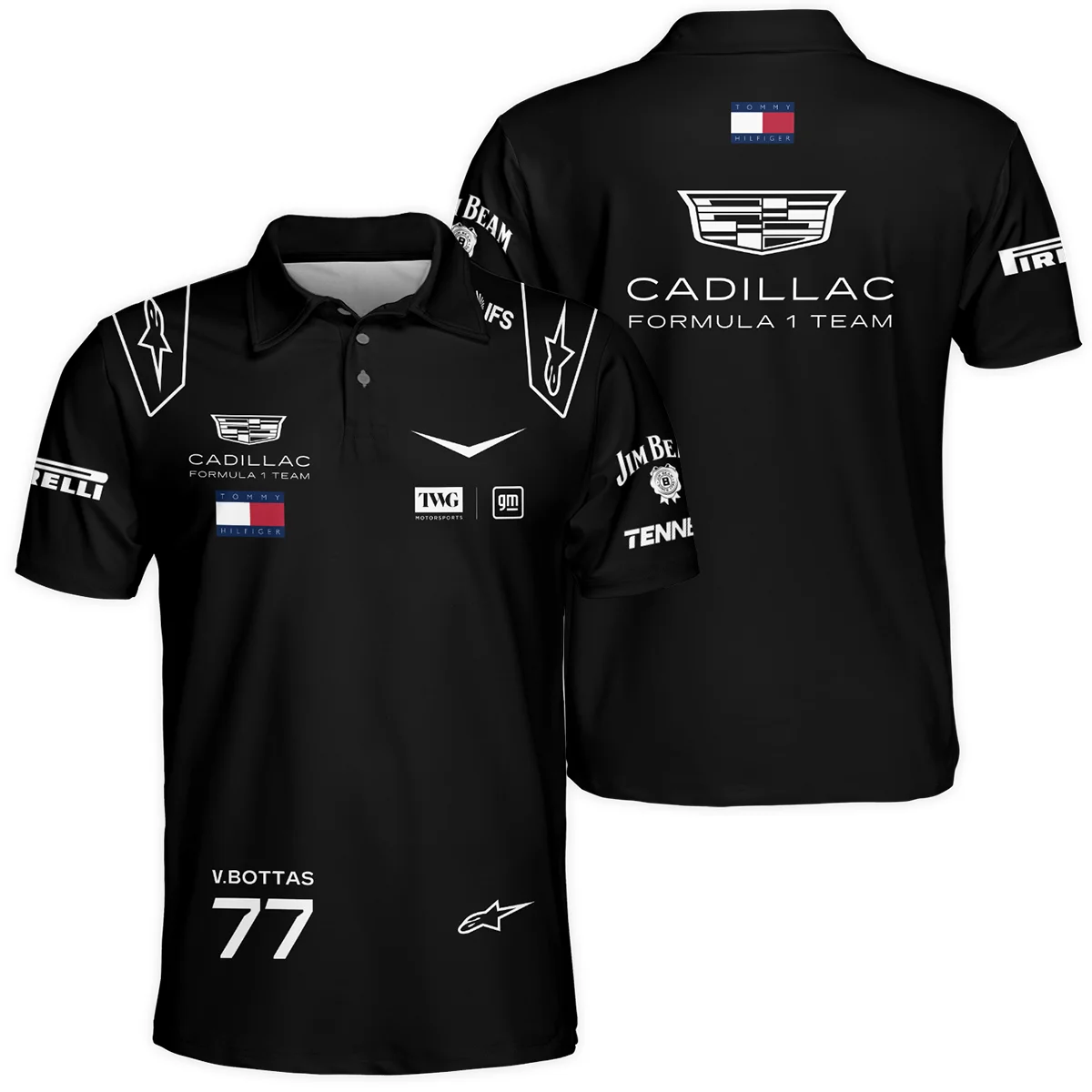 2026 Valtteri Bottas Cadillac F1 Team Apparel Polo Shirt BLVA9326VB3PL