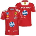 2026 Charles Leclerc Ferrari F1 Teamwear Polo Shirt BLVAFRR2226A1PL
