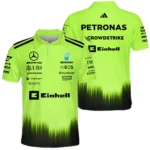 2026 Mercedes F1 Teamwear Polo Shirt BLVAMER1226A5PL - Green - Formula Racing Apparel