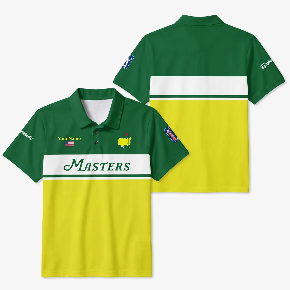 TaylorMade Masters Tournament Polo Shirt All Over Prints QTMT100325A1TM-PL - Image 3