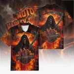 Harley-Davidson Motorcycle Hell Reaper Polo Shirt All Over Prints Gift Fan Love QTVAHL250226A17-PL