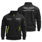 Aston Martin F1 Team Logo Fashion Sweatshirt Half Zipper BLFO6825A1AM