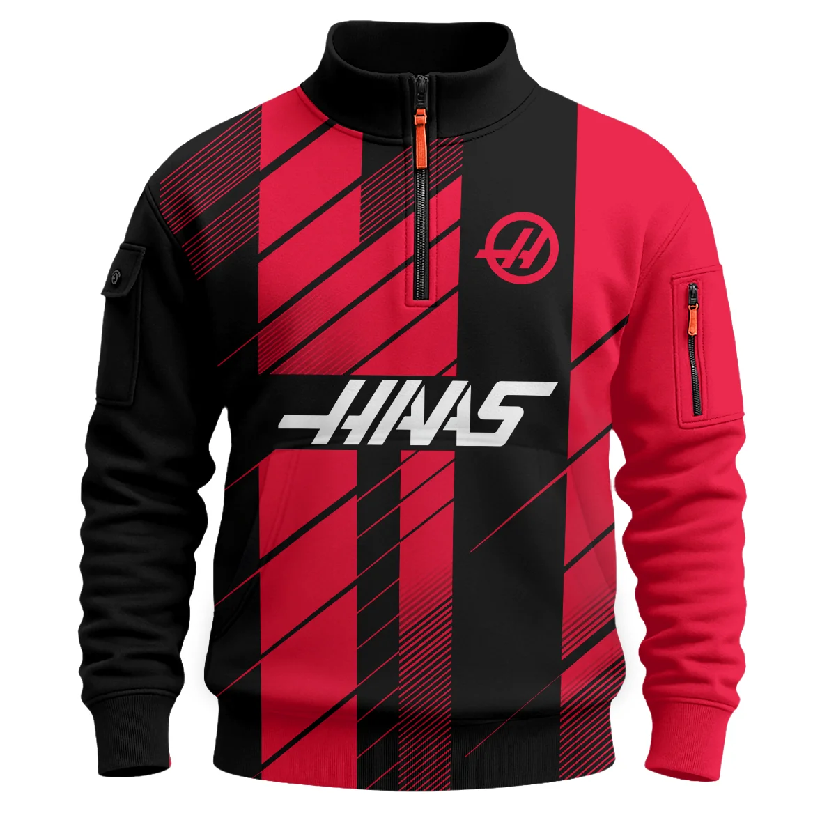 Haas F1 Teamwear Sweatshirt Zipper BLVA5326A2HAASSHZ - Image 2