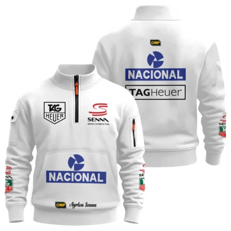 1985 Ayrton Senna John Player Special Lotus F1 Sweatshirt Zipper BL3725A3SHZ - Racing Lifestyle Clothing
