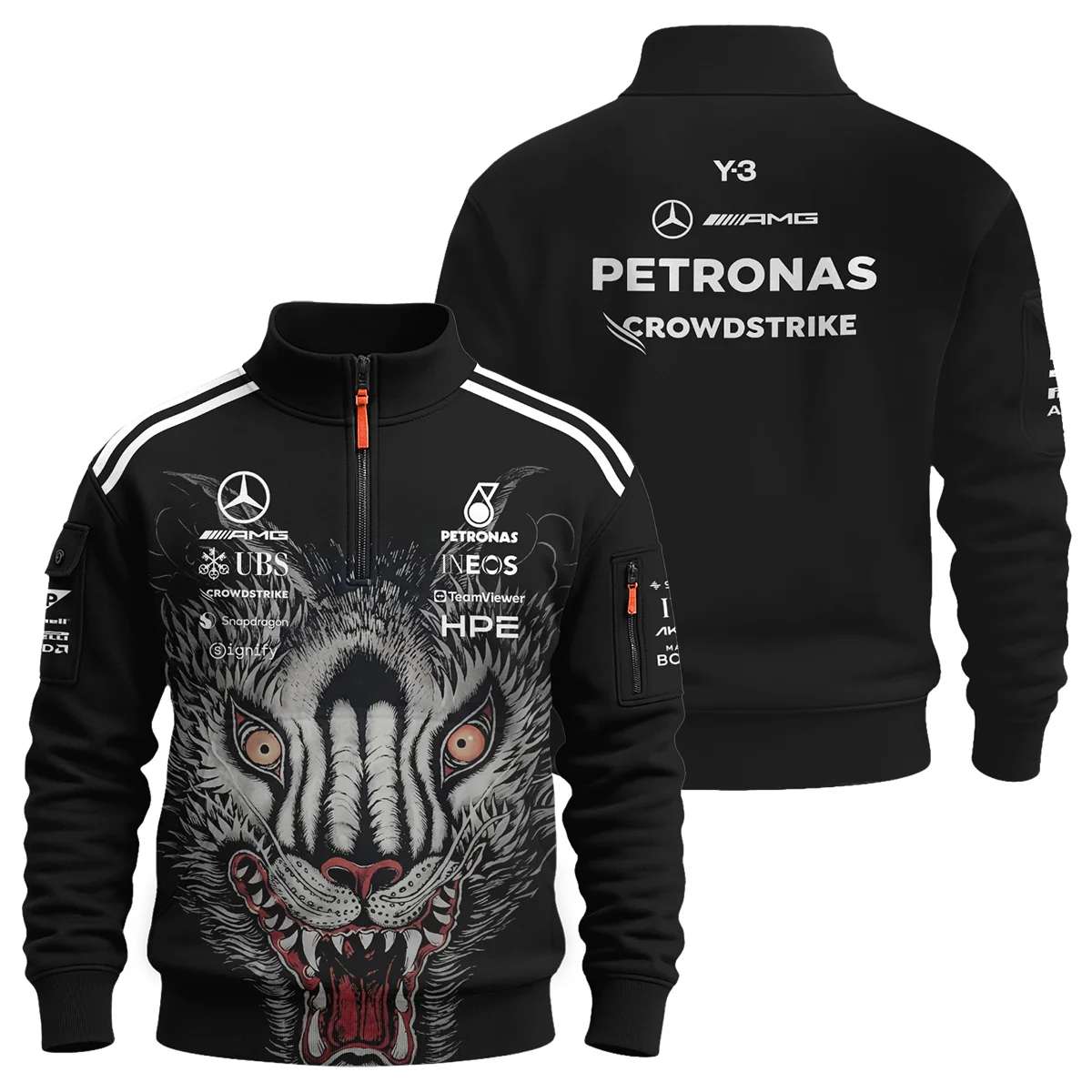 2026 Japan GP Y-3 x Mercedes F1 - Sweatshirt Zipper BLMER18326A1SHZ