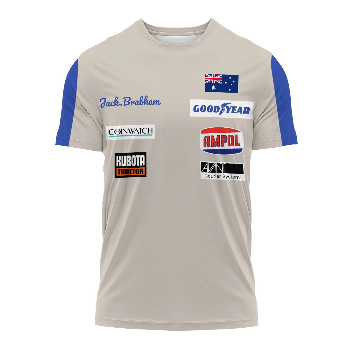 1970 Jack Brabham race suit T-Shirt BLVAJB070725A01TS - Image 2