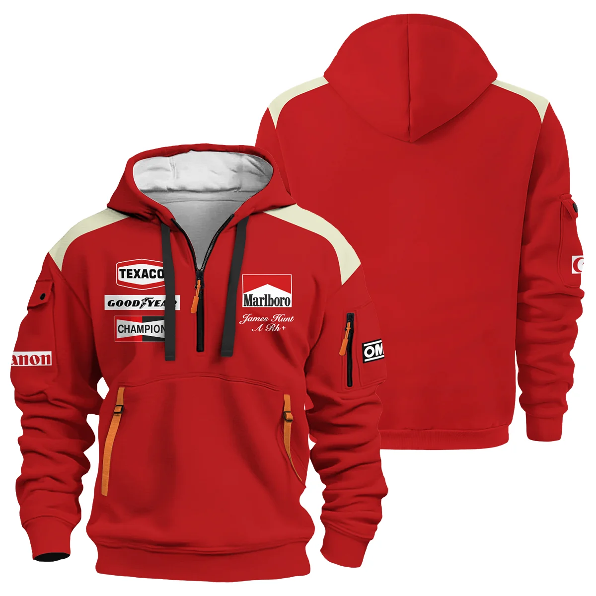 1976 Champion Racing Suit Limited Edition Hoodie Half Zipper BLVAJHR130825A3HDF - Racing Lifestyle Clothing