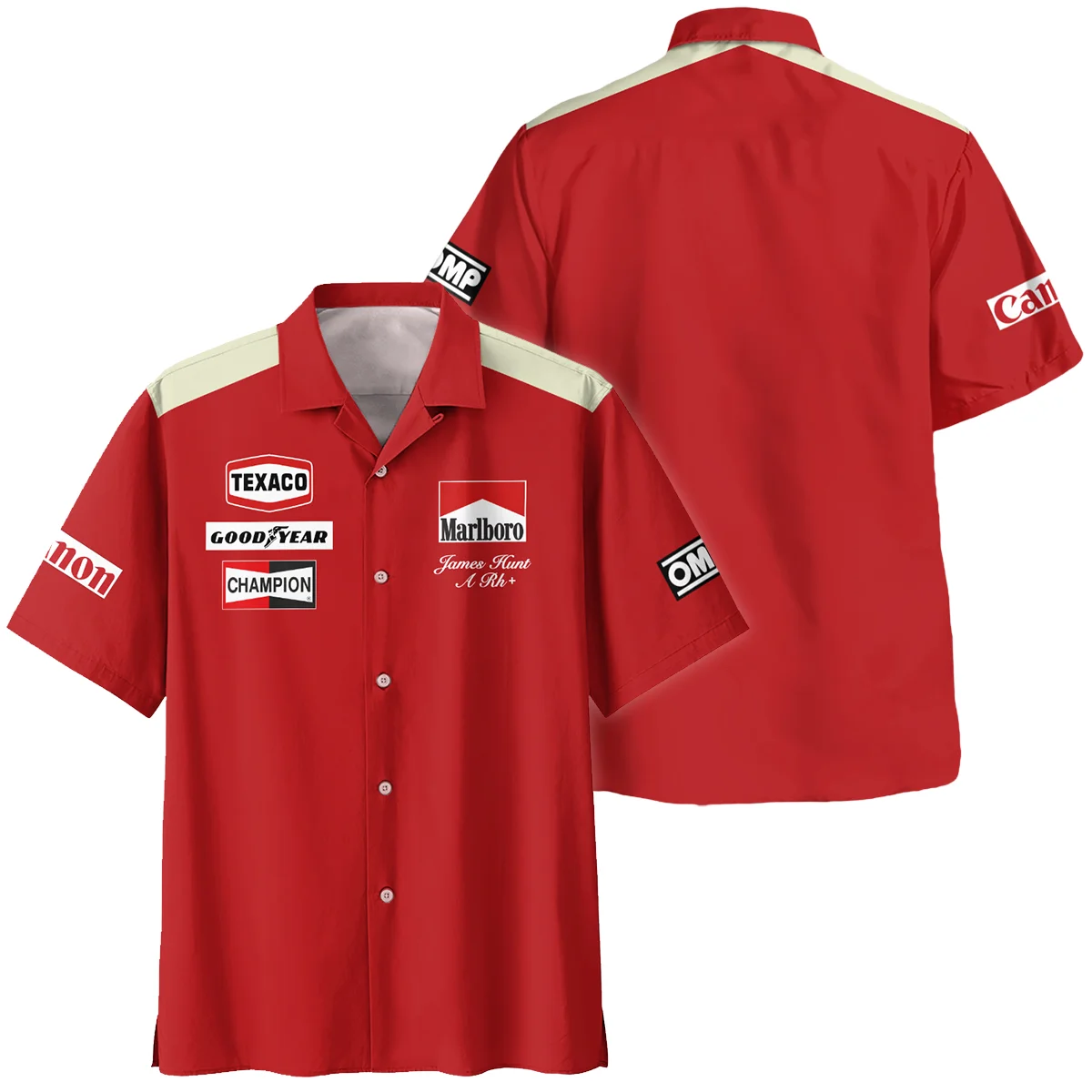 1976 James Hunt Racing Suit McLaren F1 Hawaiian Shirt BLVAJHR130825A3HW - Race Day Outfit