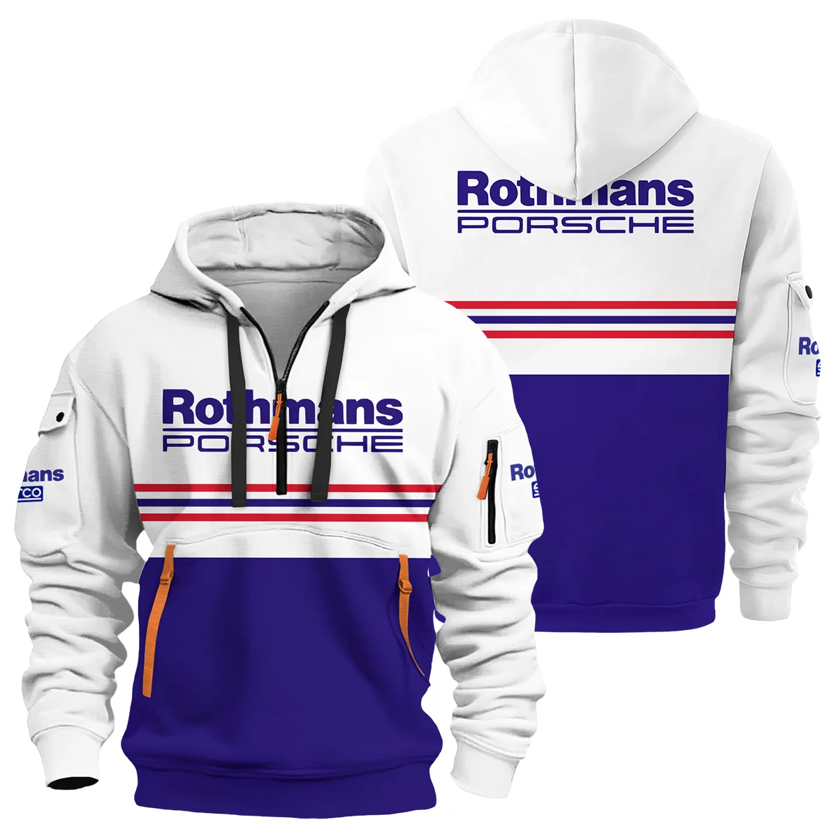 1984 Jack Brabham Rothmans Porsche 962 Hoodie Half Zipper BLVAJB080725A03HDF - Race Day Design