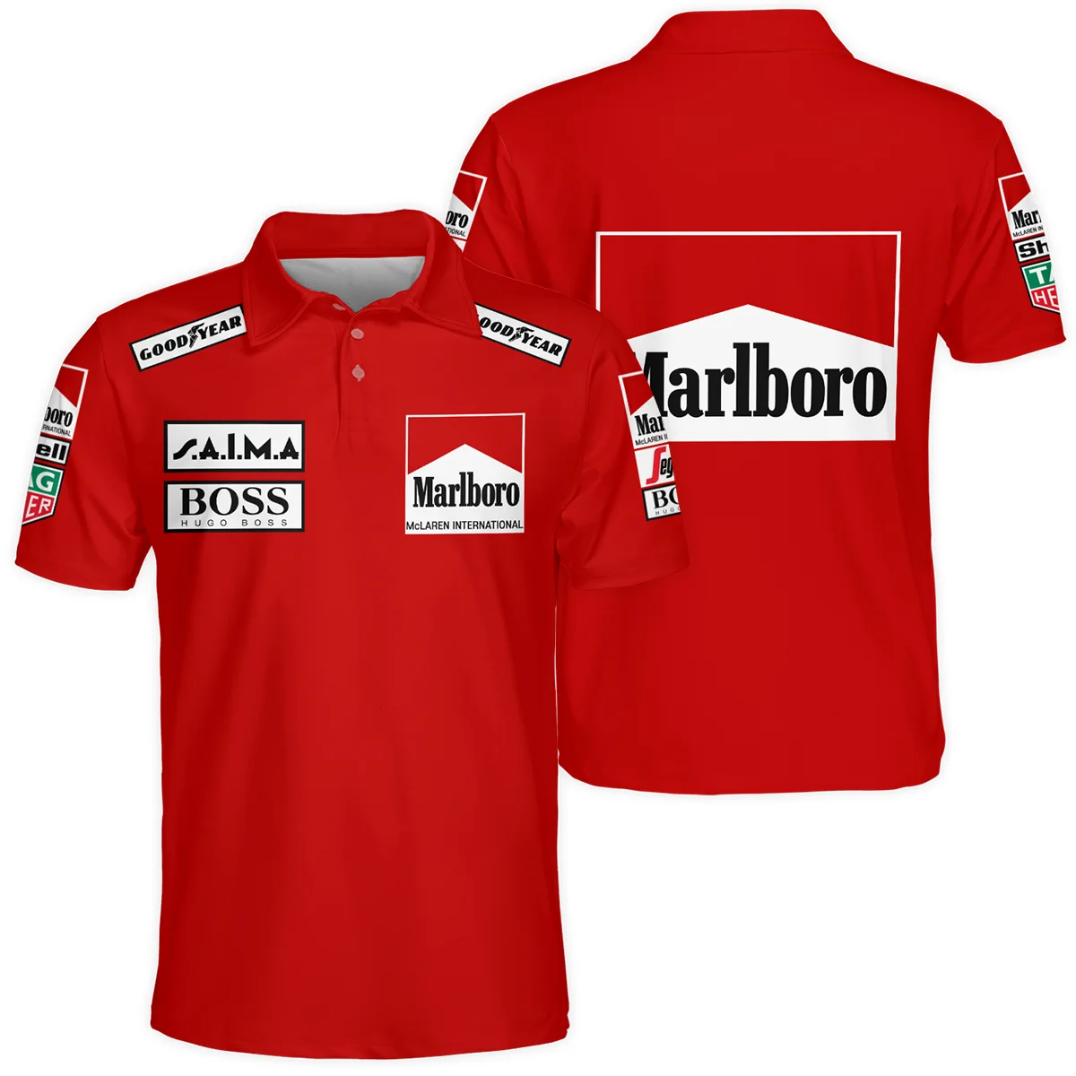 1985 Alain Prost Racing Suit McLaren F1 Team Polo Shirt BLVAAP070725A04PL - F1 Fan Gear