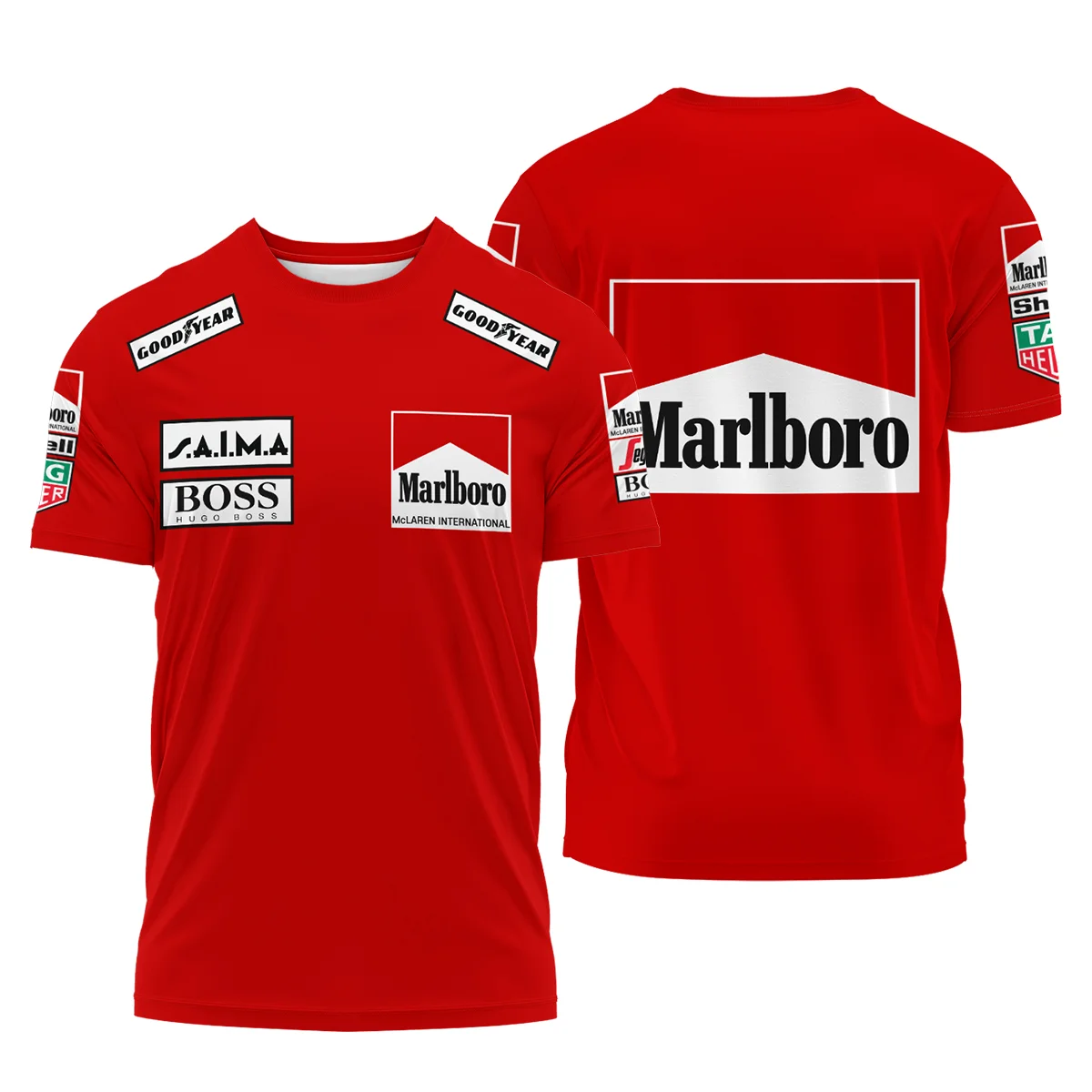 1985 Alain Prost Racing Suit McLaren F1 Team T-Shirt BLVAAP070725A04TS - Race Day Outfit