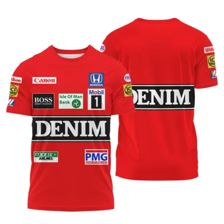 1986 Nigel Mansell Racing Suit Williams F1 T-Shirt BLNM29725A4TS - Trackside Outfit