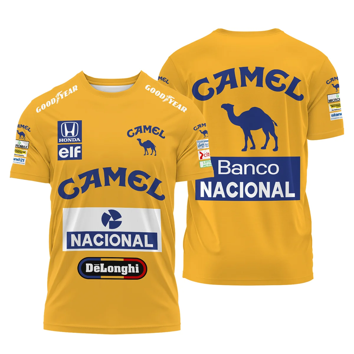 1987 Ayrton Senna Camel Honda Formula 1 Racing Team T-Shirt BL3725A5TS - Race Day Design