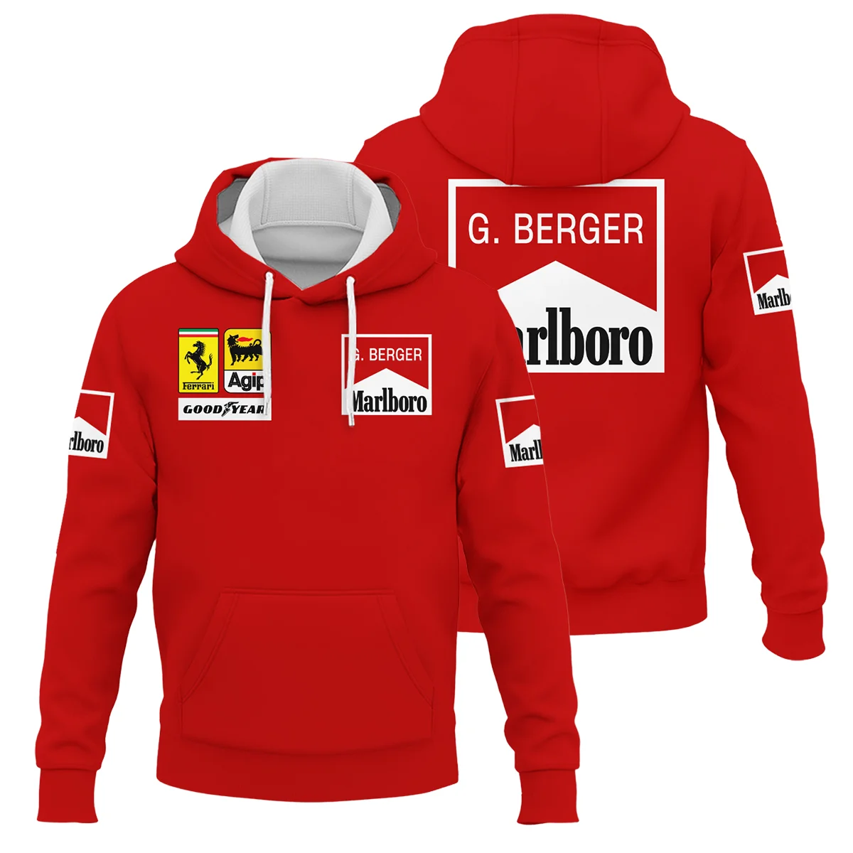 1988 Gerhard Berger Racing Suit Ferrari F1 Hoodie BLGB261025A1HD - Motorsport Apparel