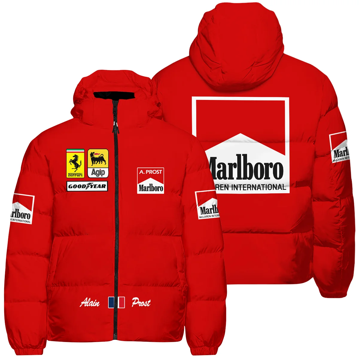 1990 Alain Prost Racing Costume Ferrari F1 Team Down & Puffer Jackets BLVAAP070725A02HCJ - Race Day Design