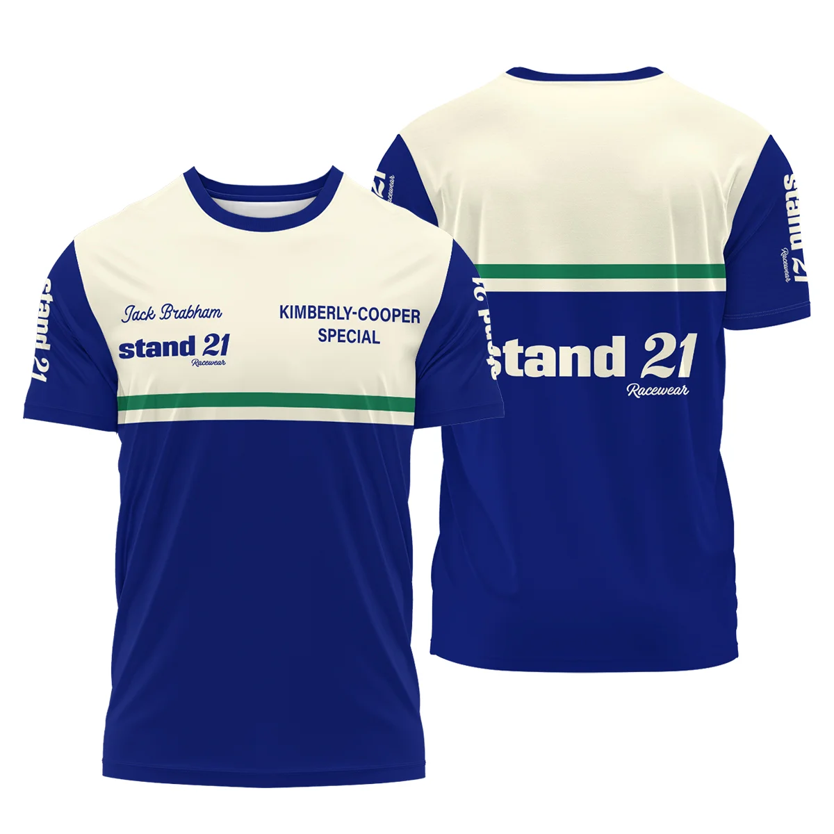 1990s Sir Jack Brabham Race IndyCar Suit T-Shirt BLVAJB070725A02TS
