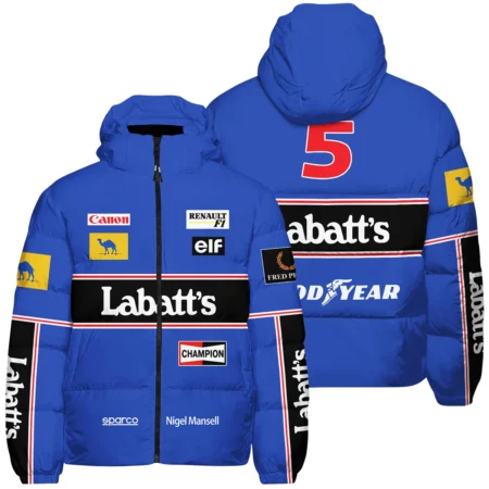 1992 Nigel Mansell Racing Suit Williams F1 Down & Puffer Jackets BLNM29725A1HCJ - Trackside Outfit