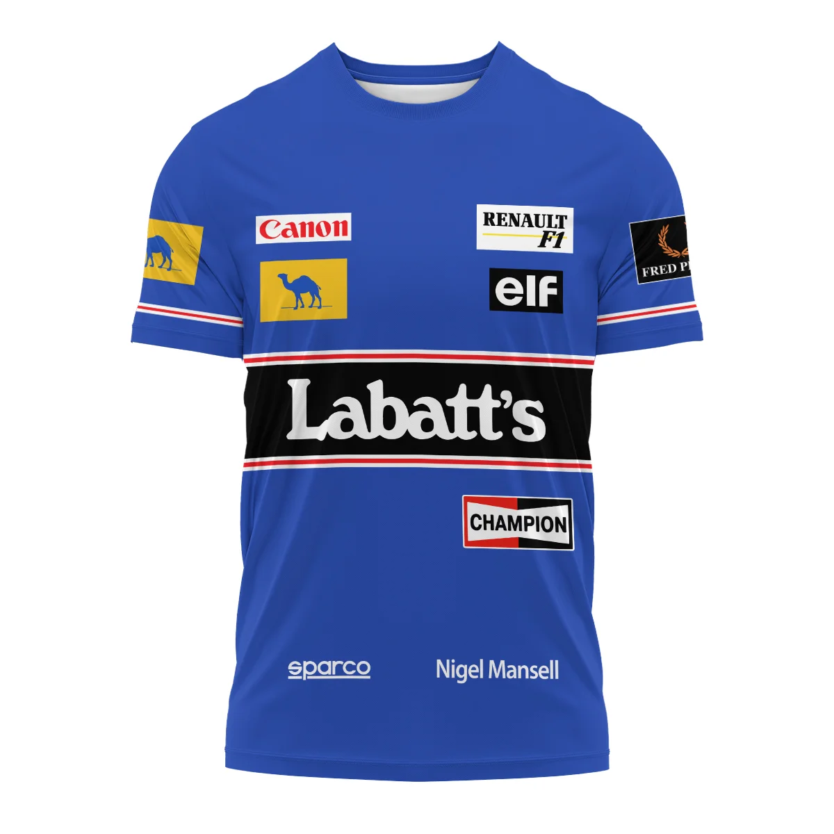 1992 Red 5 Nigel Mansell Fan Gear T-Shirt BLNM29725A1TS - Image 2