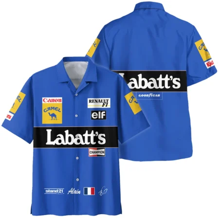 1993 Alain Prost Racing Suit Williams Renault F1 Team Hawaiian Shirt BLVAAP070725A03HW - Race Day Outfit