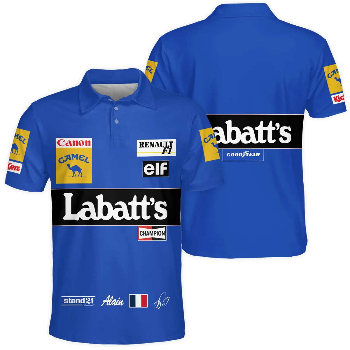 1993 Alain Prost Racing Suit Williams Renault F1 Team Polo Shirt BLVAAP070725A03PL