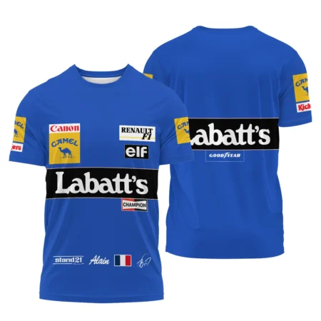 1993 Alain Prost Racing Suit Williams Renault F1 Team T-Shirt BLVAAP070725A03TS - Racing Lifestyle Clothing