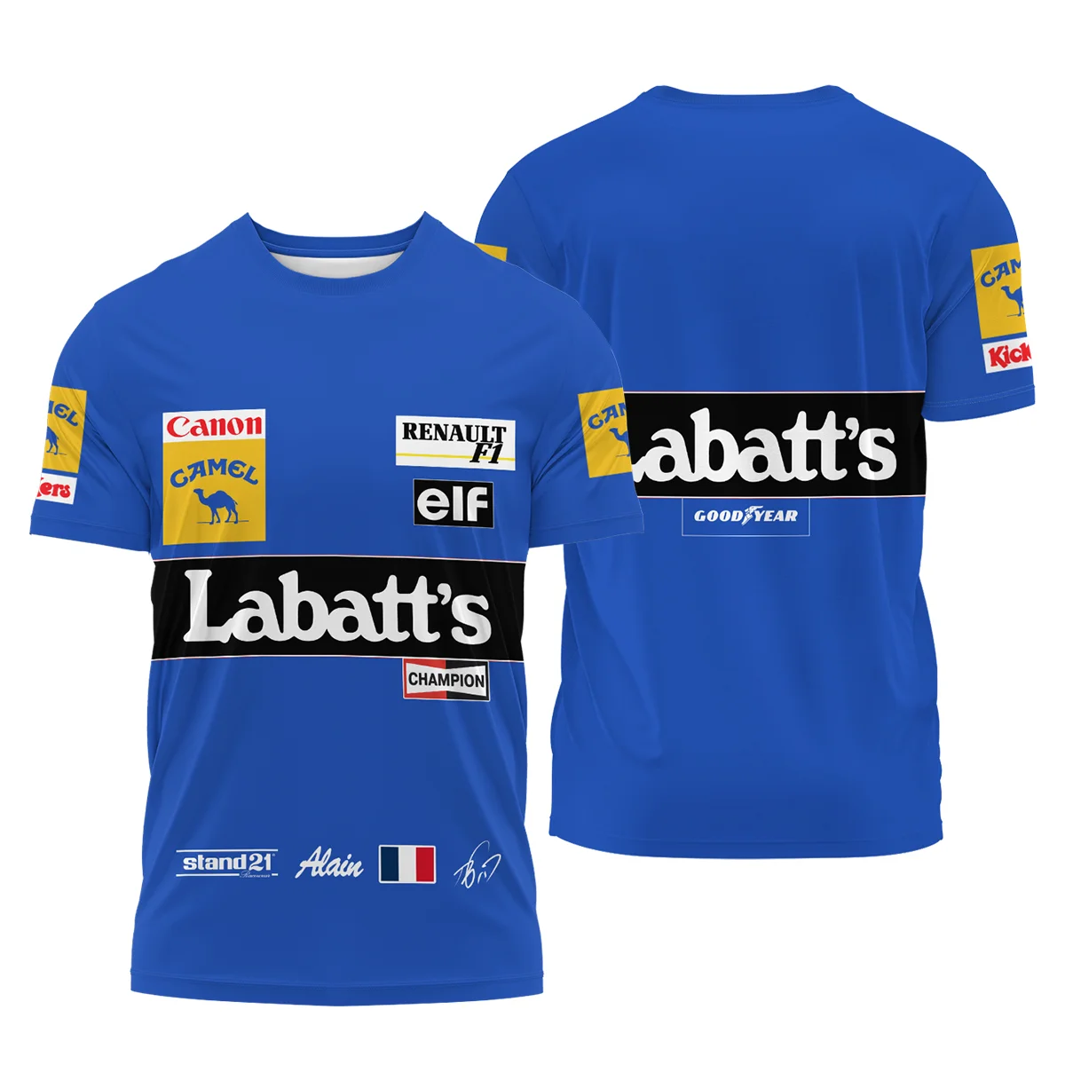 1993 Alain Prost Racing Suit Williams Renault F1 Team T-Shirt BLVAAP070725A03TS