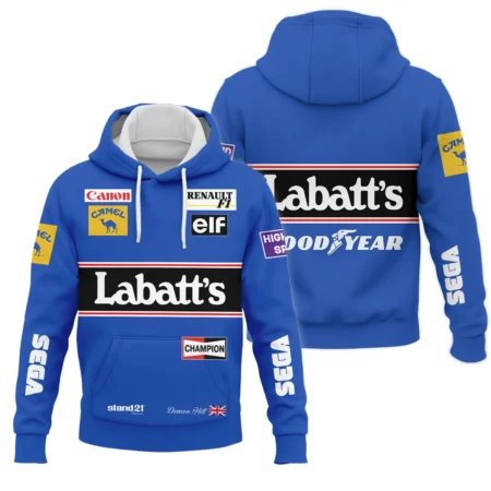 1993 Damon Hill Racing Suit Williams F1 Hoodie BLVADH050925A1HD - Pit Lane Clothing