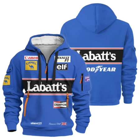 1993 Damon Hill Racing Suit Williams F1 Hoodie Half Zip BLVADH050925A1HDF - Motorsport Lifestyle Wear