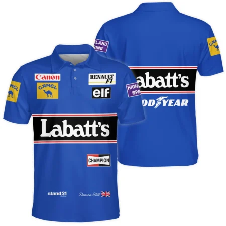 1993 Damon Hill Racing Suit Williams F1 Polo Shirt BLVADH050925A1PL - Motorsport Apparel