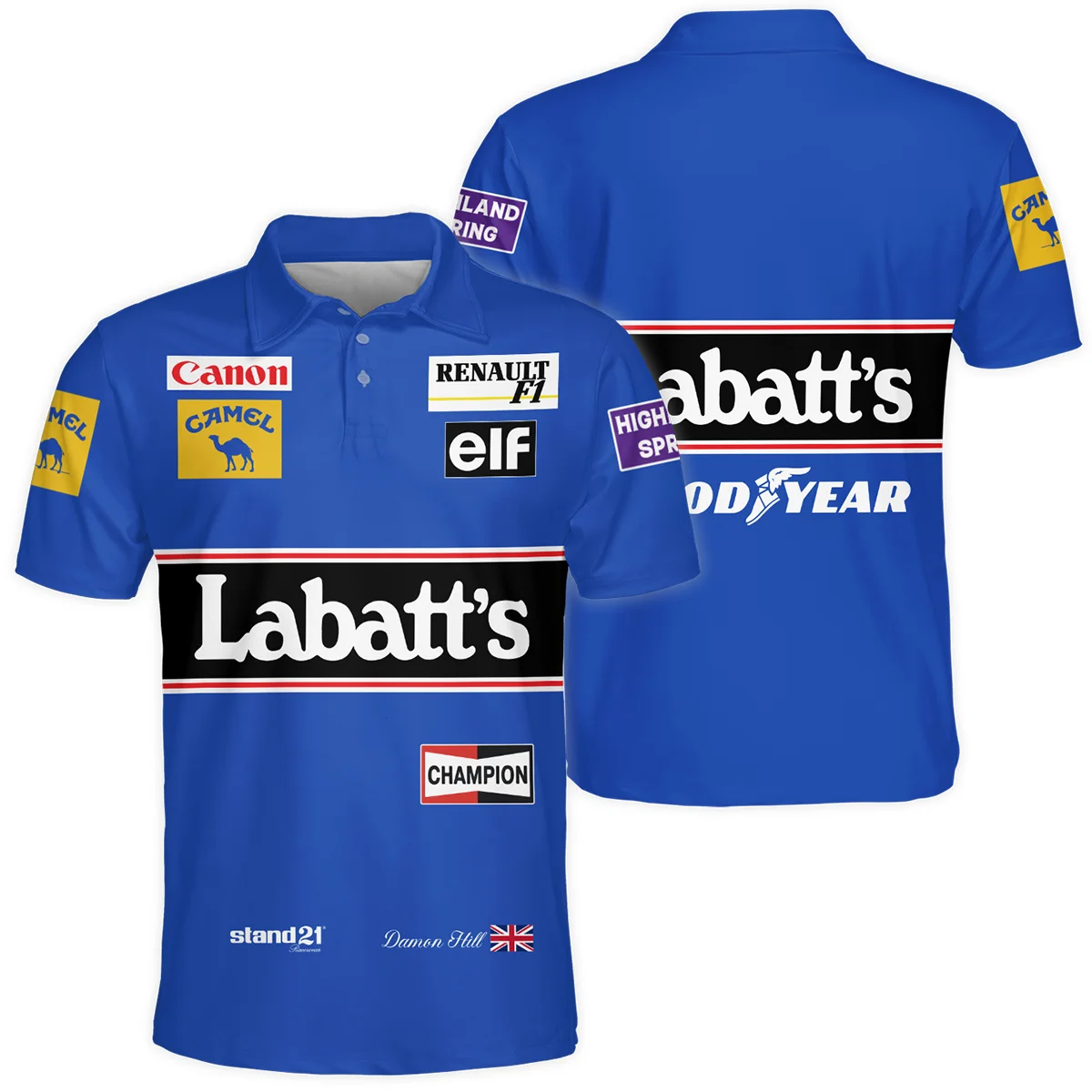 1993 Damon Hill Racing Suit Williams F1 Polo Shirt BLVADH050925A1PL