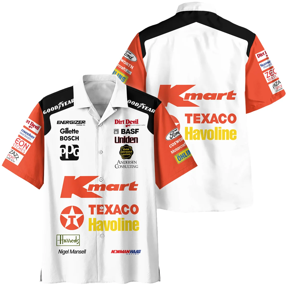 1993 Nigel Mansell Racing Suit Newman Haas IndyCar Hawaiian Shirt BLNM29725A6HW