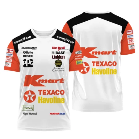1993 Nigel Mansell Racing Suit Newman Haas IndyCar T-Shirt BLNM29725A6TS - F1 Fan Gear