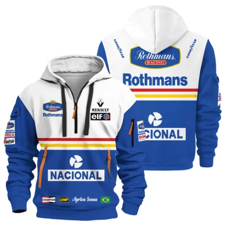1994 Remembering The Great - Ayrton Senna Hoodie Half Zipper BL3725A6HDF - Race Day Design