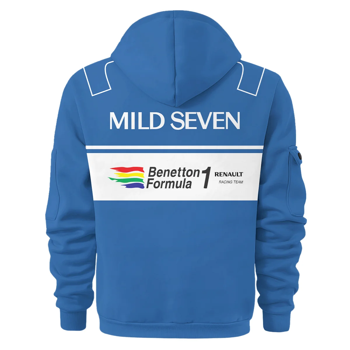 1994 WDC Michael Schumacher Race Suit Benetton F1 Hoodie Half Zip BLVAMC020925A4HDF - Image 3