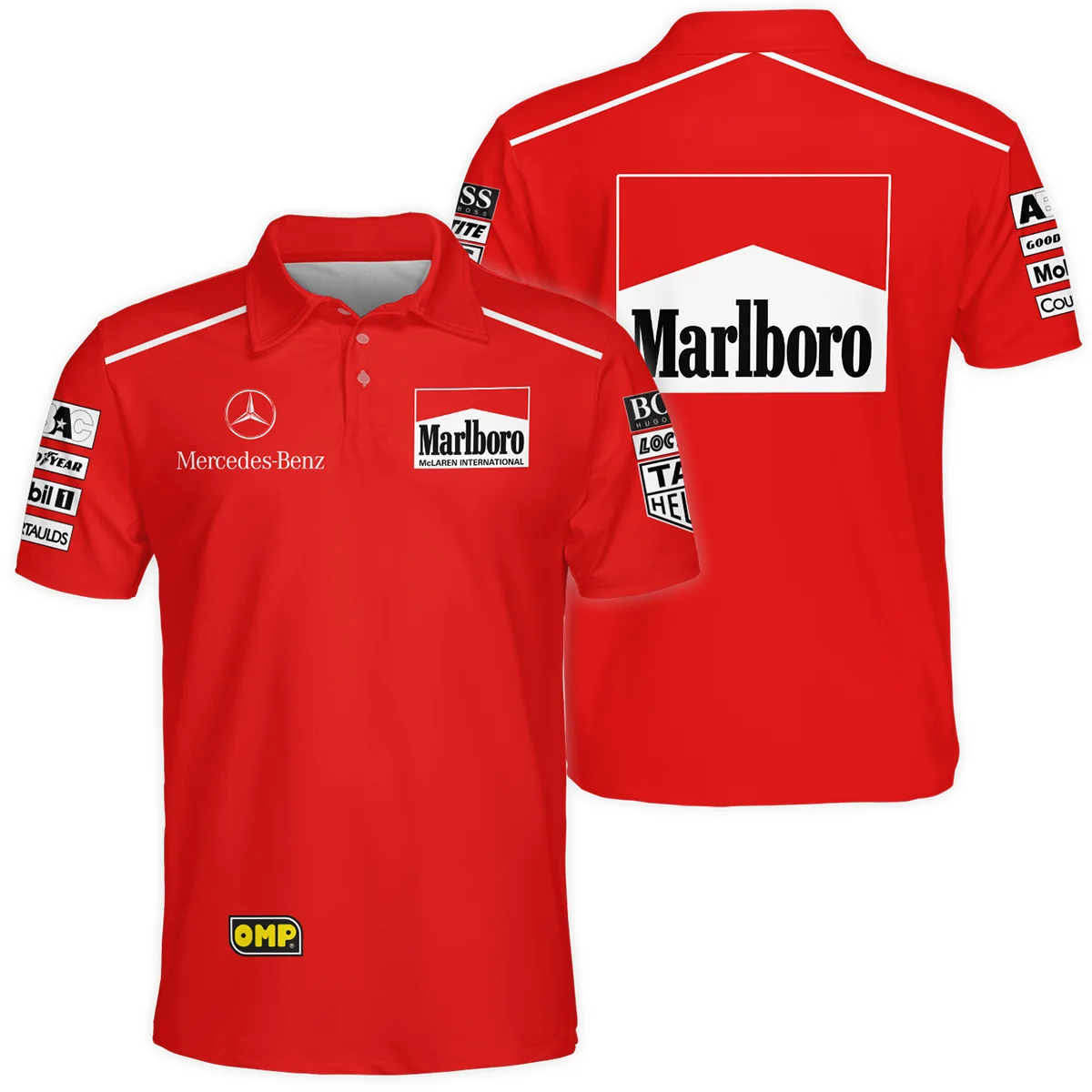 1995 Mika Hakkinen Racing Suit McLaren F1 Polo Shirt BLVAMH271025A3PL - Trackside Outfit