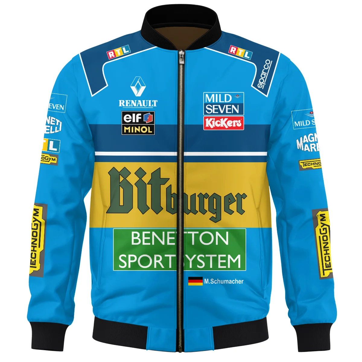 1995 WDC Michael Schumacher Race Suit Benetton F1 Bomber BLVAMC020925A1BB - Image 2