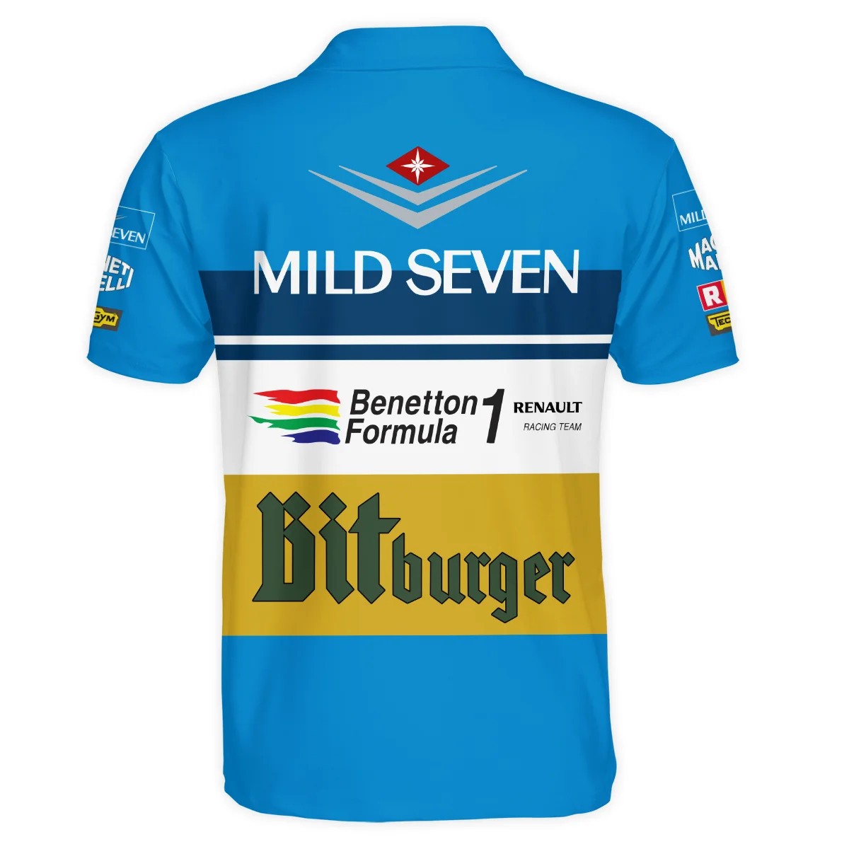 1995 WDC Michael Schumacher Race Suit Benetton F1 Polo Shirt BLVAMC020925A1PL - Image 3