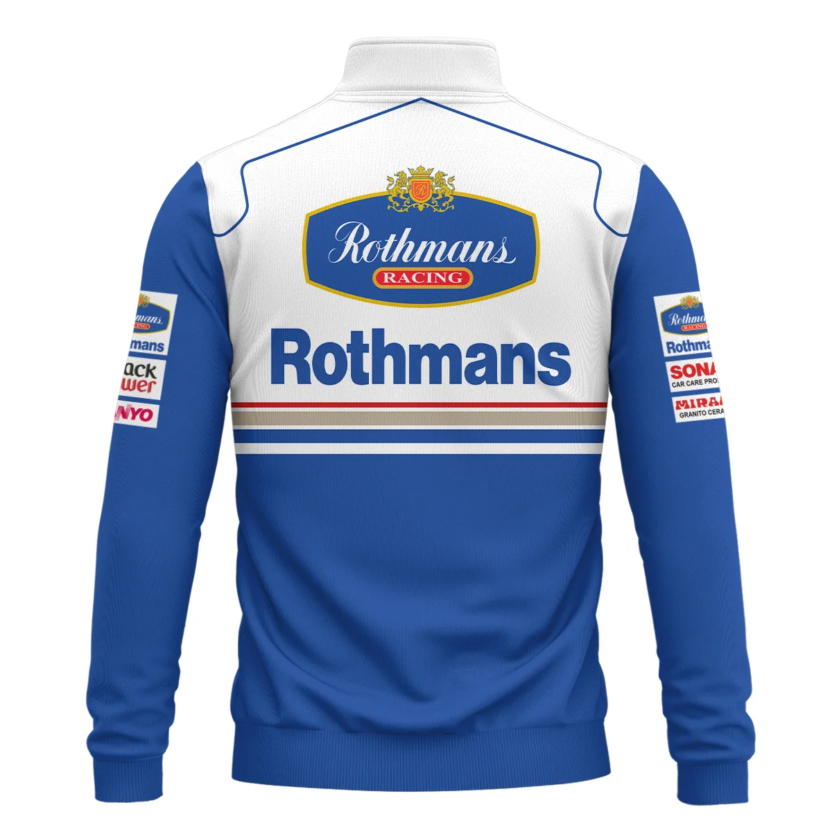 1996 Jacques Villeneuve Racing Suit Williams F1 Quarter-Zip Sweatshirt BLJV10825A1QZS - Image 3
