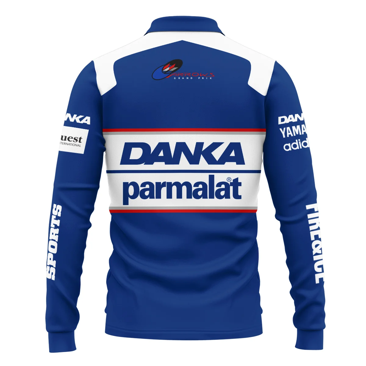 1997 Damon Hill Racing Suit Long Polo Shirt BLVADH050925A4LPL - Image 3