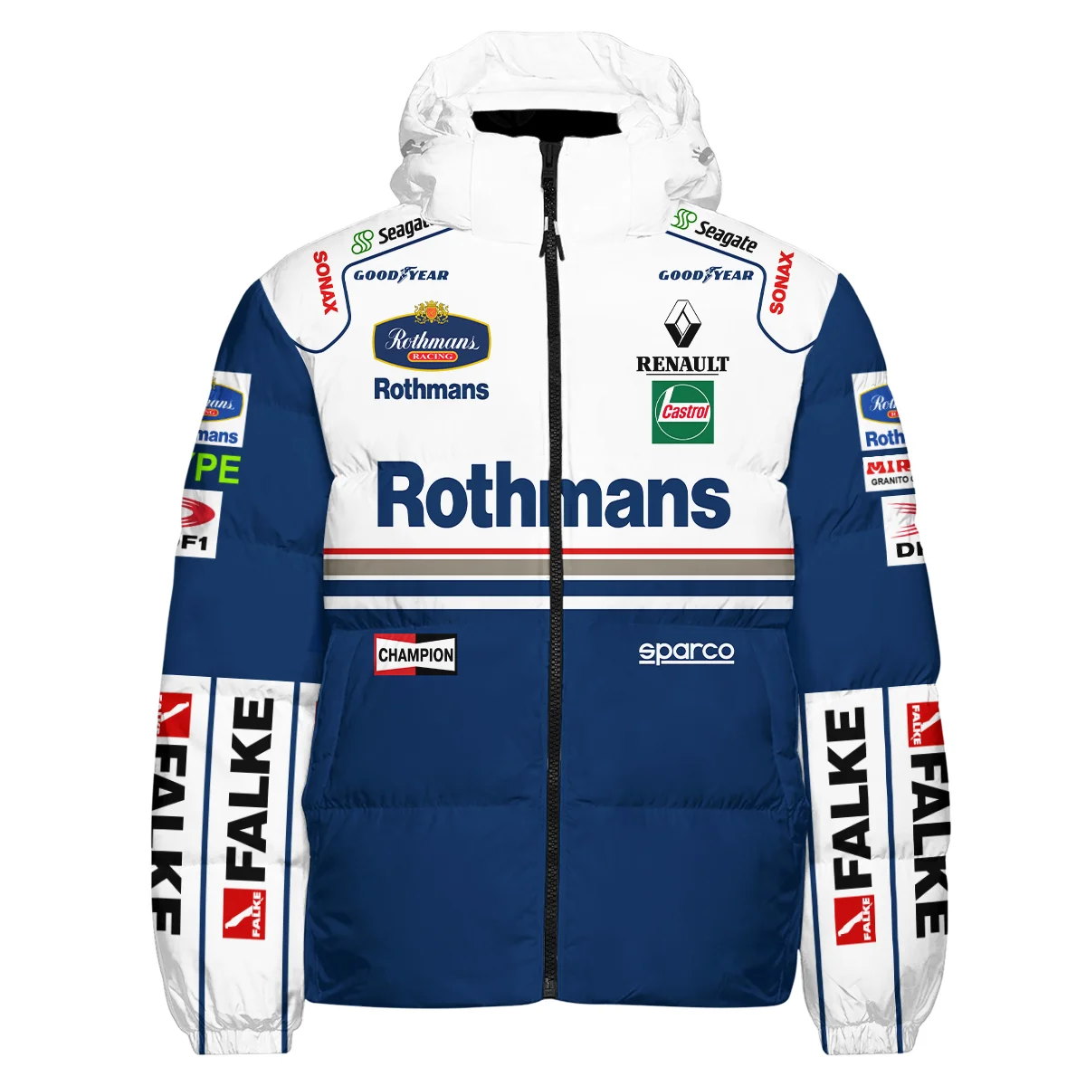 1997 Jacques Villeneuve Racing Suit Williams F1 Down & Puffer Jackets BLJV10825A2HCJ - Image 2