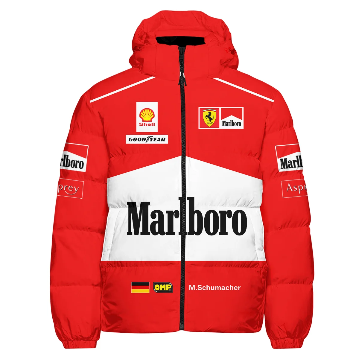 1997 Michael Schumacher Race Suit Ferrari F1 Down & Puffer Jackets BLVAMC020925A7HCJ - Image 2