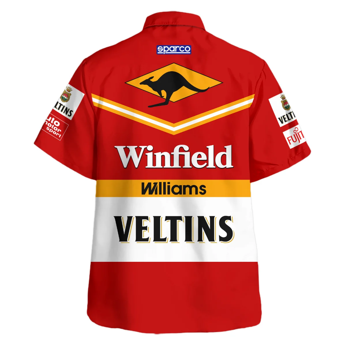 1998 Jacques Villeneuve Racing Suit Williams F1 Hawaiian Shirt BLJV10825A3HW - Image 3