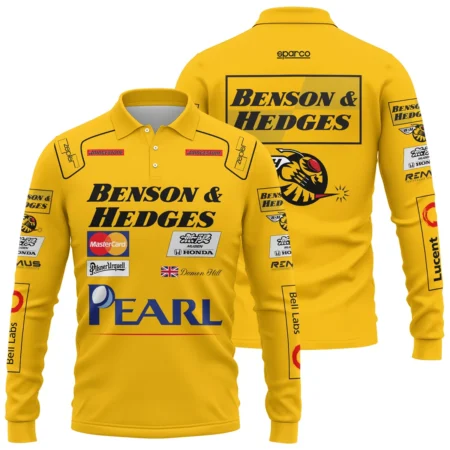 1999 Damon Hill Racing Suit Long Polo Shirt BLVADH050925A3LPL - Pit Lane Clothing