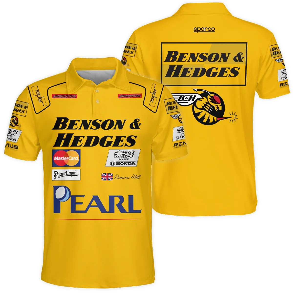 1999 Damon Hill Racing Suit Polo Shirt BLVADH050925A3PL