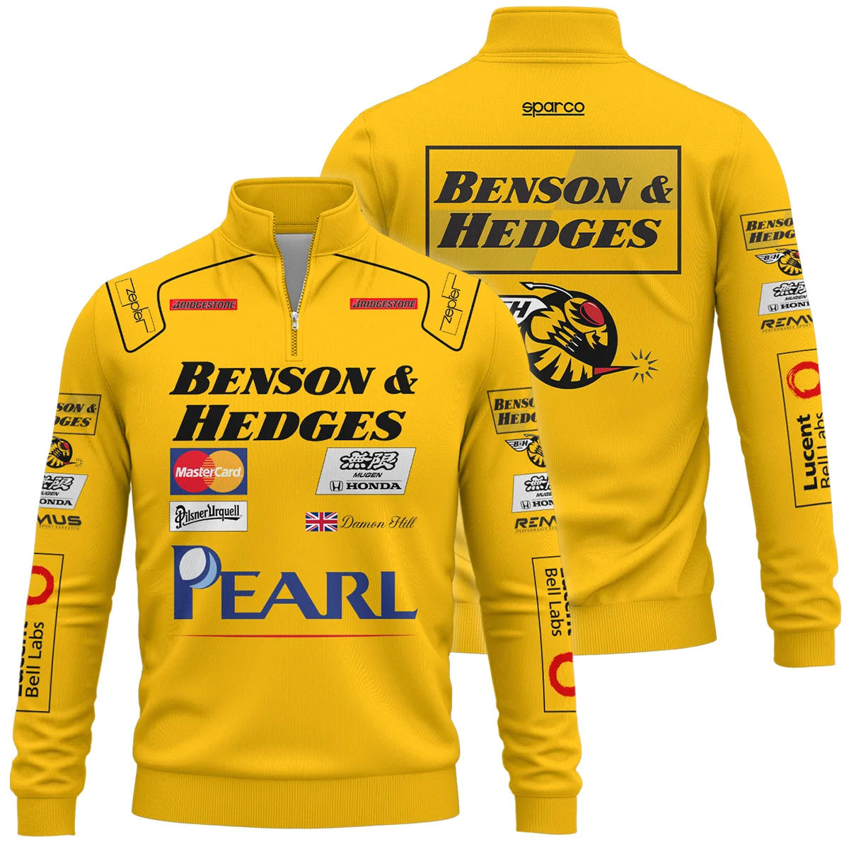 1999 Damon Hill Racing Suit Quarter-Zip Sweatshirt BLVADH050925A3QZS